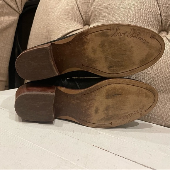 Sam Edelman PETTY ANKLE BOOTIE Black Suede Size 7.5 - Picture 10 of 12